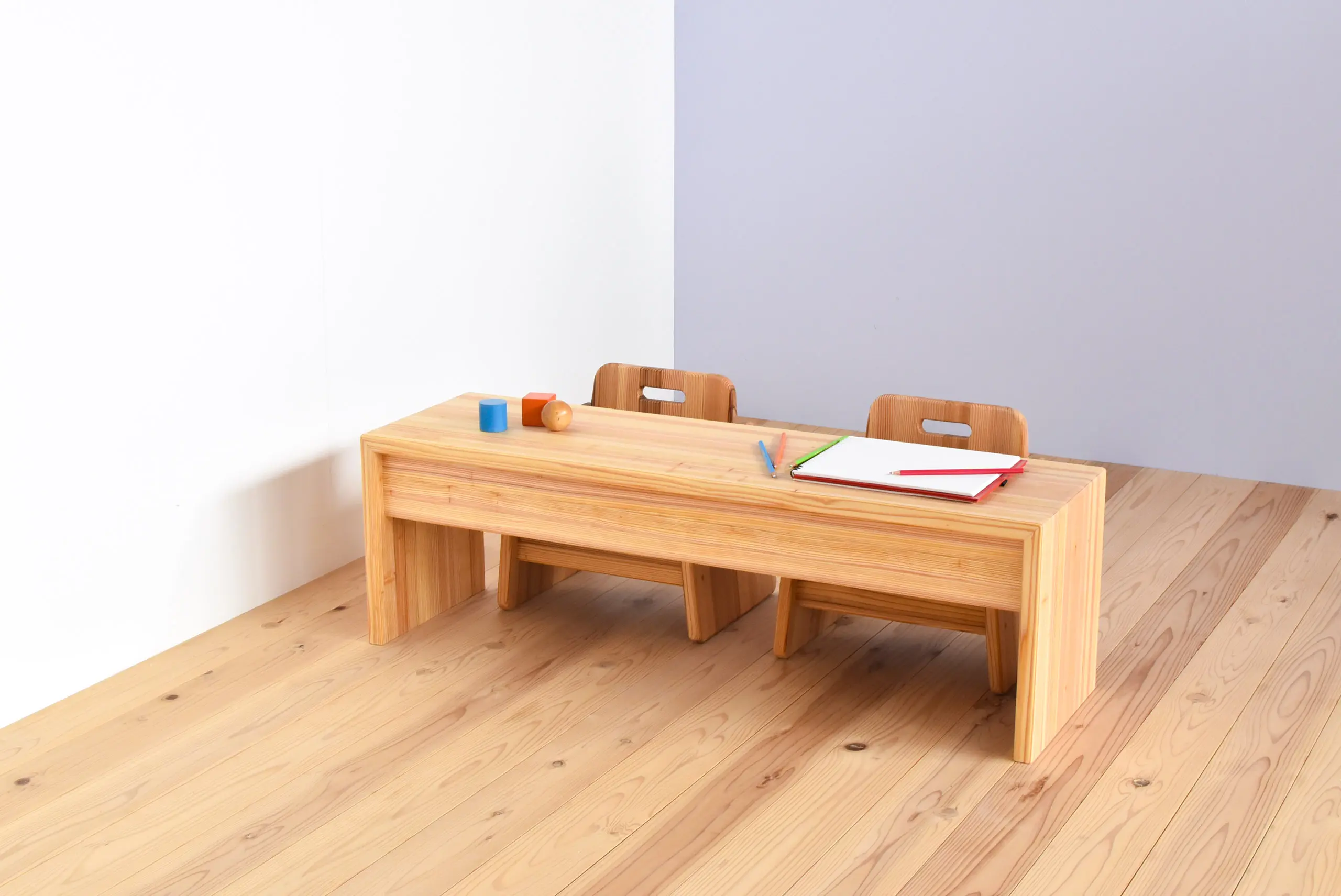 ベンチテーブル＋やまなみ椅子x2〈セット販売〉 | 日記家具