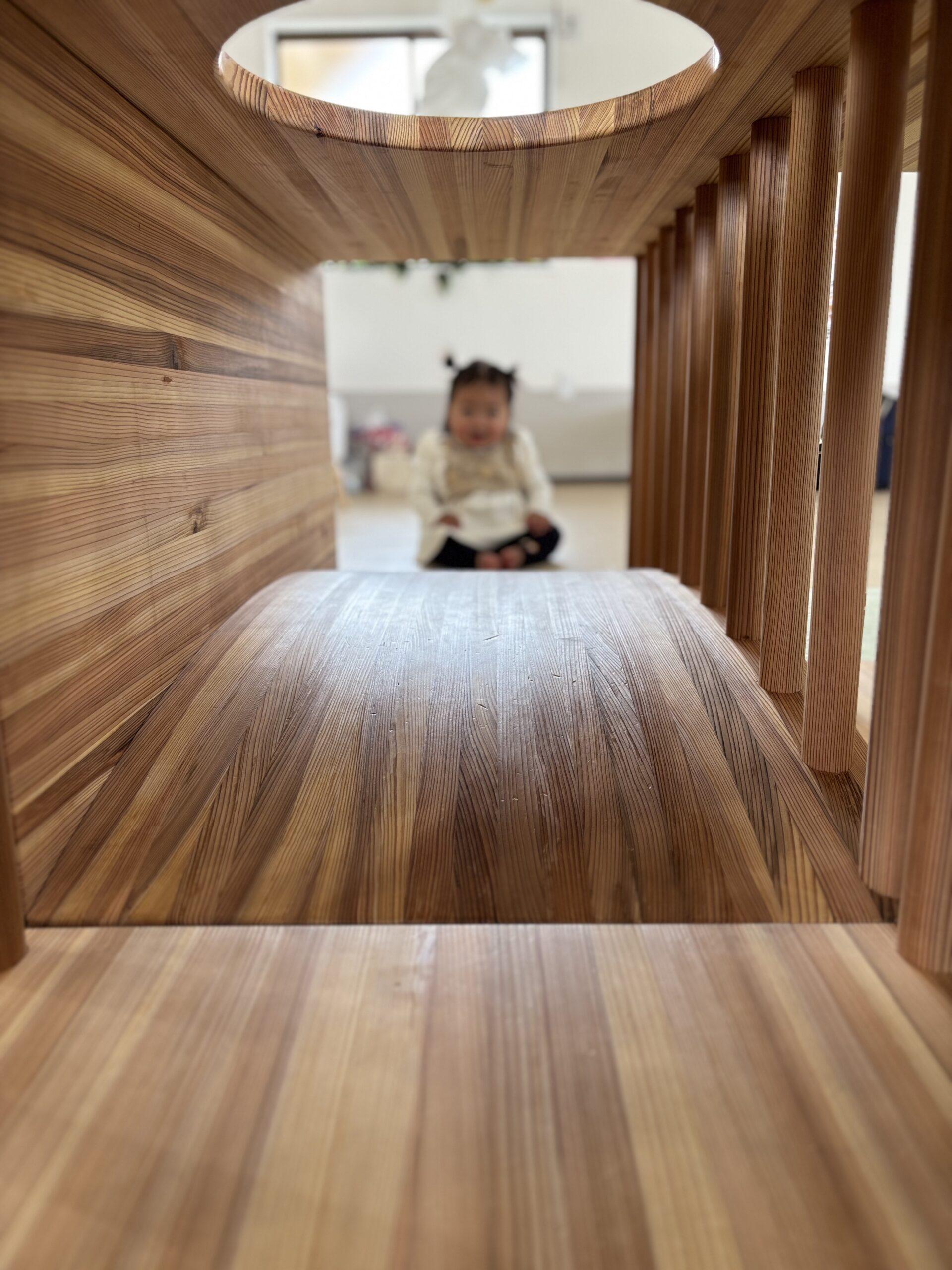 探検！森のトンネル 設置風景